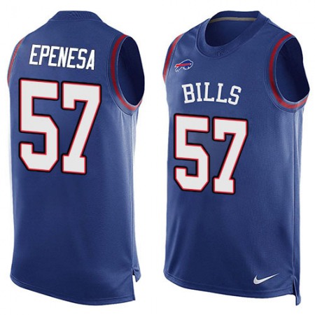 Nike Bills #57 A.J. Epenesas Royal Blue Team Color Men's Stitched NFL Limited Tank Top Jersey