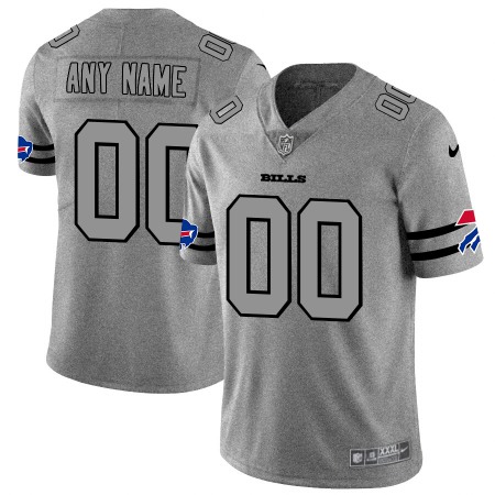 Buffalo Bills Custom Men's Nike Gray Gridiron II Vapor Untouchable Limited NFL Jersey