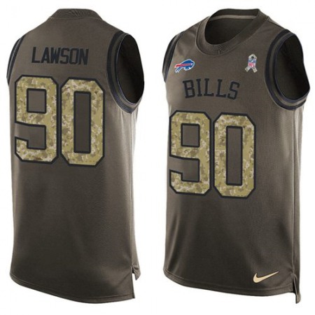 Nike Bills #90 Shaq Lawson Green Men's Stitched NFL Limited Salute To Service Tank Top Jersey