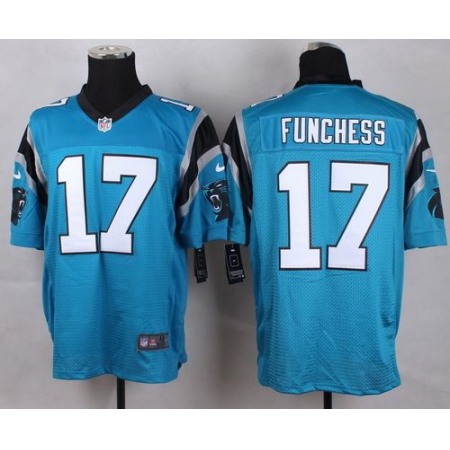 Nike Panthers #17 Devin Funchess Blue Alternate Men's Stitched NFL Elite Jersey