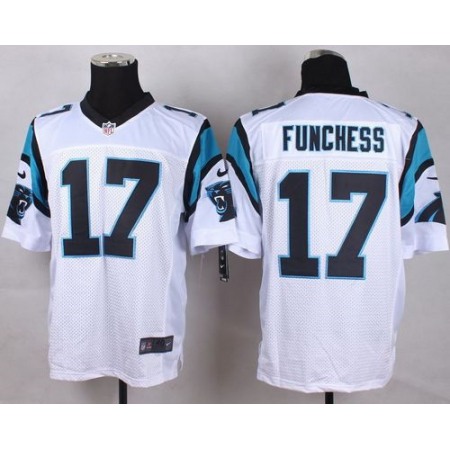 Nike Panthers #17 Devin Funchess White Men's Stitched NFL Elite Jersey