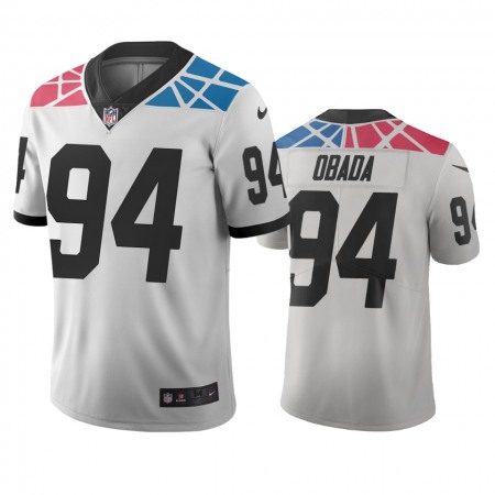 Carolina Panthers #94 Efe Obada White Vapor Limited City Edition NFL Jersey