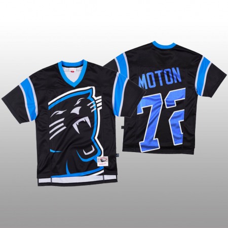 NFL Carolina Panthers #72 Taylor Moton Black Men's Mitchell & Nell Big Face Fashion Limited NFL Jersey