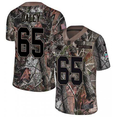 Nike Panthers #65 Dennis Daley Camo Men's Stitched NFL Limited Rush Realtree Jersey