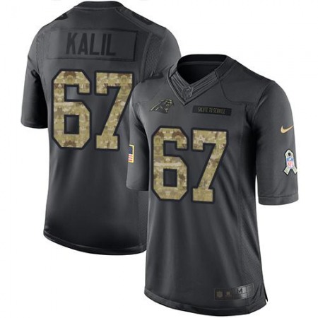 Nike Panthers #67 Ryan Kalil Black Men's Stitched NFL Limited 2016 Salute to Service Jersey