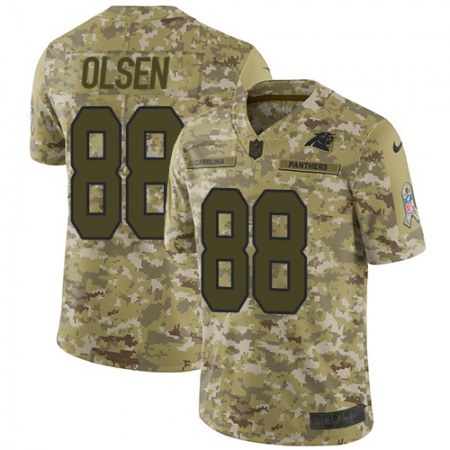 Nike Panthers #88 Greg Olsen Camo Men's Stitched NFL Limited 2018 Salute To Service Jersey