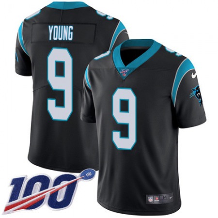 Nike Panthers #9 Bryce Young Black Team Color Men's Stitched NFL 100th Season Vapor Untouchable Limited Jersey