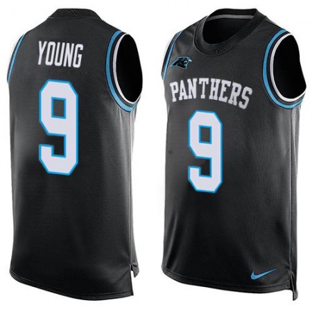 Nike Panthers #9 Bryce Young Black Team Color Men's Stitched NFL Limited Tank Top Jersey