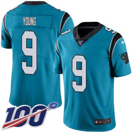 Nike Panthers #9 Bryce Young Blue Alternate Men's Stitched NFL 100th Season Vapor Untouchable Limited Jersey