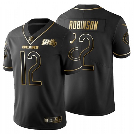 Chicago Bears #12 Allen Robinson Men's Nike Black Golden Limited NFL 100 Jersey