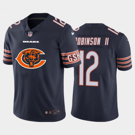 Chicago Bears #12 Allen Robinson Navy Blue Men's Nike Big Team Logo Vapor Limited NFL Jersey