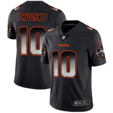 Nike Bears #10 Mitchell Trubisky Black Men's Stitched NFL Vapor Untouchable Limited Smoke Fashion Jersey