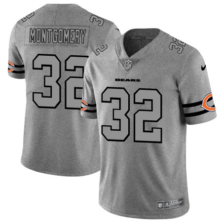 Chicago Bears #32 David Montgomery Men's Nike Gray Gridiron II Vapor Untouchable Limited NFL Jersey