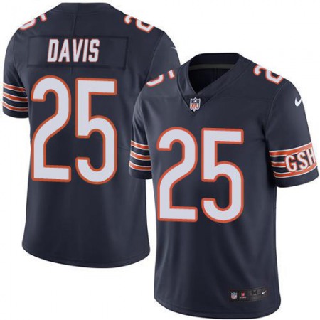 Nike Bears #25 Mike Davis Navy Blue Team Color Men's Stitched NFL Vapor Untouchable Limited Jersey