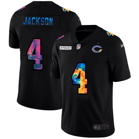 Chicago Bears #4 Eddie Jackson Men's Nike Multi-Color Black 2020 NFL Crucial Catch Vapor Untouchable Limited Jersey