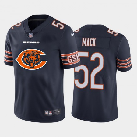 Chicago Bears #52 Khalil Mack Navy Blue Men's Nike Big Team Logo Vapor Limited NFL Jersey