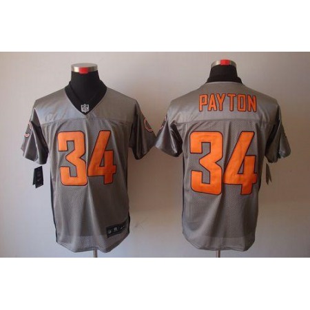 Nike Bears #34 Walter Payton Grey Shadow Men's Stitched NFL Elite Jersey