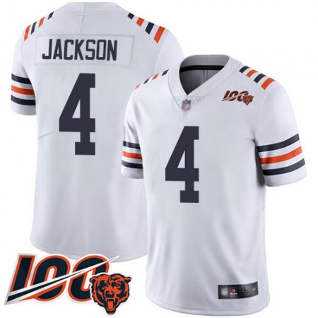 Nike Bears #4 Eddie Jackson White Men's Stitched NFL 100th Season Vapor Limited Jersey