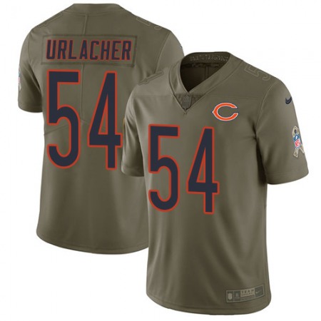 Nike Bears #54 Brian Urlacher Olive Men's Stitched NFL Limited 2017 Salute To Service Jersey