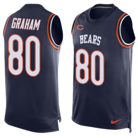 Nike Bears #80 Jimmy Graham Navy Blue Team Color Men's Stitched NFL Limited Tank Top Jersey