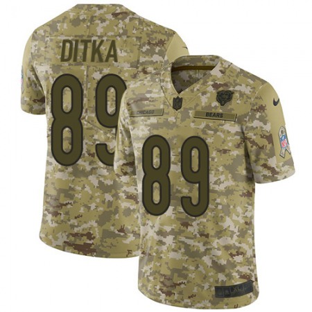 Nike Bears #89 Mike Ditka Camo Men's Stitched NFL Limited 2018 Salute To Service Jersey