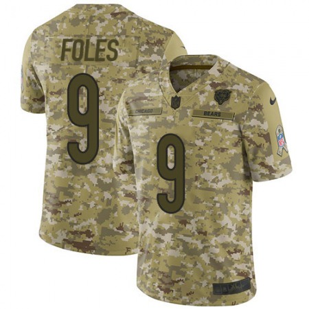 Nike Bears #9 Nick Foles Camo Men's Stitched NFL Limited 2018 Salute To Service Jersey