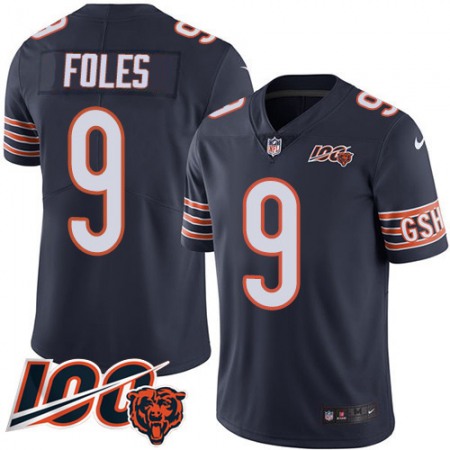 Nike Bears #9 Nick Foles Navy Blue Team Color Men's Stitched NFL 100th Season Vapor Untouchable Limited Jersey