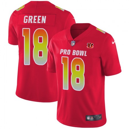 Nike Bengals #18 A.J. Green Red Men's Stitched NFL Limited AFC 2018 Pro Bowl Jersey