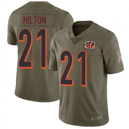 Nike Bengals #21 Mike Hilton Olive Men's Stitched NFL Limited 2017 Salute To Service Jersey