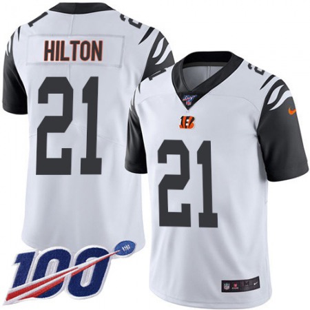 Nike Bengals #21 Mike Hilton White Men's Stitched NFL Limited Rush 100th Season Jersey