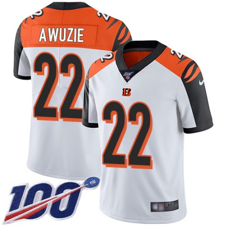 Nike Bengals #22 Chidobe Awuzie White Men's Stitched NFL 100th Season Vapor Untouchable Limited Jersey