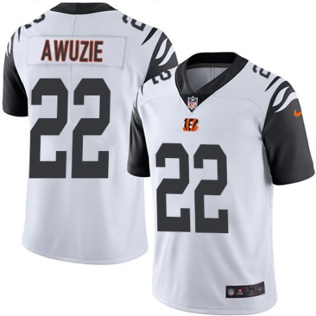 Nike Bengals #22 Chidobe Awuzie White Men's Stitched NFL Limited Rush Jersey