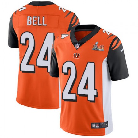 Nike Bengals #24 Vonn Bell Orange Alternate Super Bowl LVI Patch Men's Stitched NFL Vapor Untouchable Limited Jersey