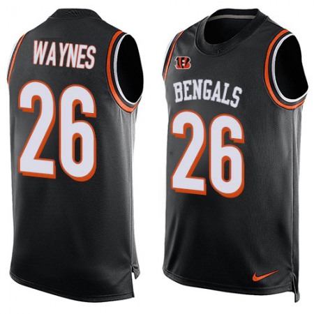 Nike Bengals #26 Trae Waynes Black Team Color Men's Stitched NFL Limited Tank Top Jersey