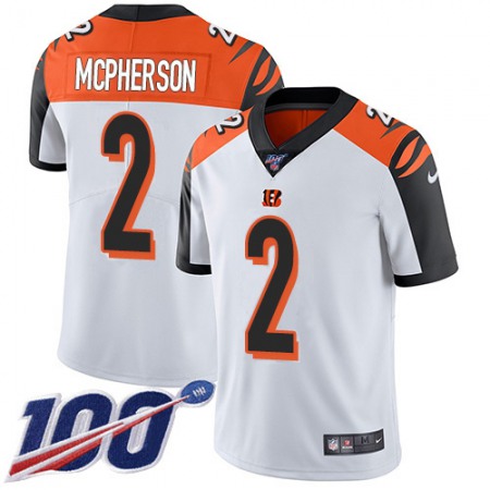 Nike Bengals #2 Evan McPherson White Men's Stitched NFL 100th Season Vapor Untouchable Limited Jersey