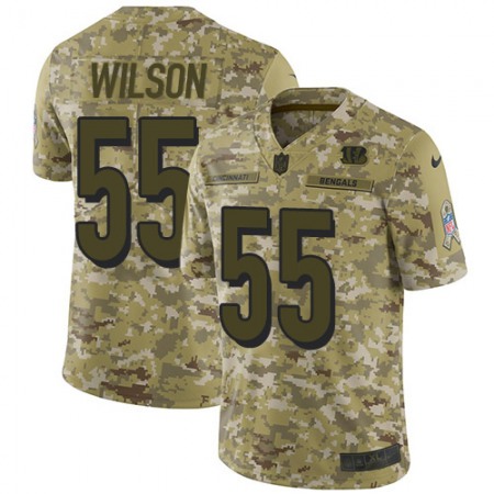 Nike Bengals #55 Logan Wilson Camo Men's Stitched NFL Limited 2018 Salute To Service Jersey