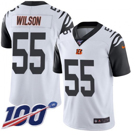 Nike Bengals #55 Logan Wilson White Men's Stitched NFL Limited Rush 100th Season Jersey