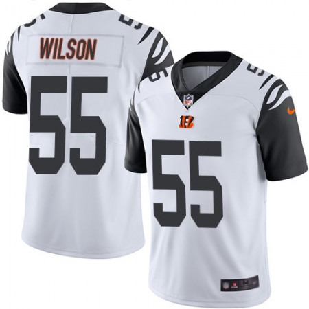 Nike Bengals #55 Logan Wilson White Men's Stitched NFL Limited Rush Jersey