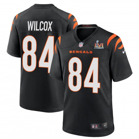 Cincinnati Bengals #84 Mitchell Wilcox Black Super Bowl LVI Patch Nike Game Jersey