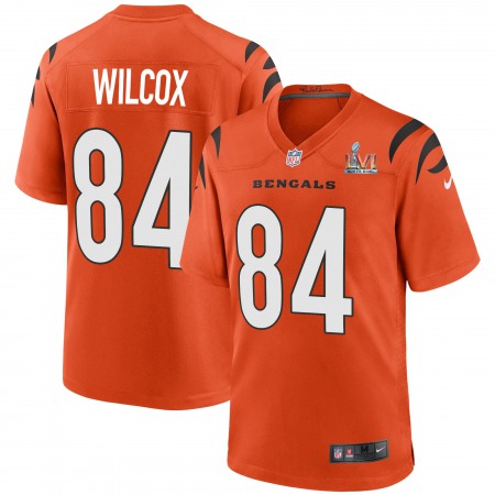 Cincinnati Bengals #84 Mitchell Wilcox Orange Super Bowl LVI Patch Nike Alternate Game Jersey