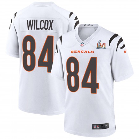 Cincinnati Bengals #84 Mitchell Wilcox White Super Bowl LVI Patch Nike Game Jersey