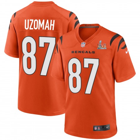 Cincinnati Bengals #87 C.J. Uzomah Orange Super Bowl LVI Patch Nike Alternate Game Jersey