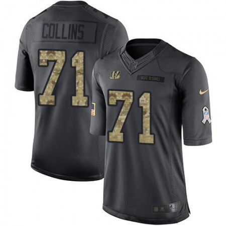 Nike Bengals #71 La'el Collins Black Men's Stitched NFL Limited 2016 Salute to Service Jersey