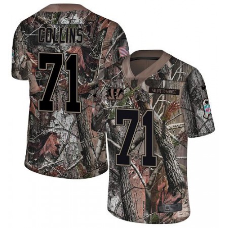 Nike Bengals #71 La'el Collins Camo Men's Stitched NFL Limited Rush Realtree Jersey