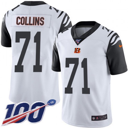 Nike Bengals #71 La'el Collins White Men's Stitched NFL Limited Rush 100th Season Jersey