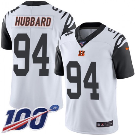 Nike Bengals #94 Sam Hubbard White Men's Stitched NFL Limited Rush 100th Season Jersey