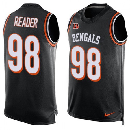 Nike Bengals #98 D.J. Reader Black Team Color Men's Stitched NFL Limited Tank Top Jersey