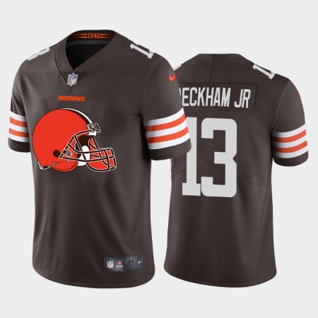 Cleveland Browns #13 Odell Beckham Jr. Brown Men's Nike Big Team Logo Vapor Limited NFL Jersey