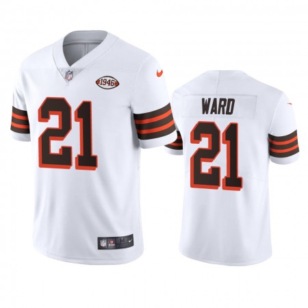 Cleveland Browns #21 Denzel Ward Nike 1946 Collection Alternate Vapor Limited NFL Jersey - White