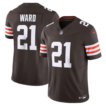 Cleveland Browns #21 Denzel Ward Nike Men's Brown Vapor F.U.S.E. Limited Jersey